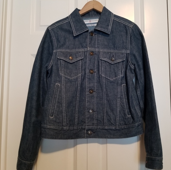 TOMMY Hilfiger blue Jean jacket SZ Med Unisex - Picture 2 of 9